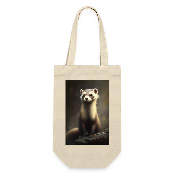 Ferret Cute Portrait - Gift Bag for Bottles - nature - Front