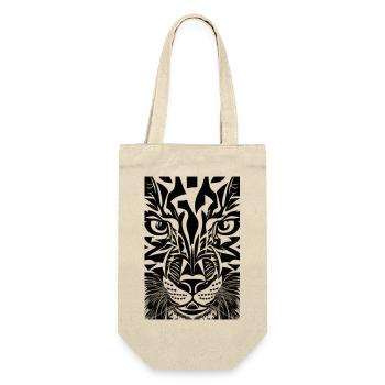 Tiger abstract black and white - Gift Bag for Bottles - nature - Front