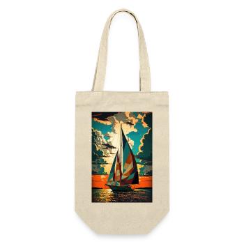 Boat Sailboat Ocean Art Sailing - Gift Bag for Bottles - nature - Front
