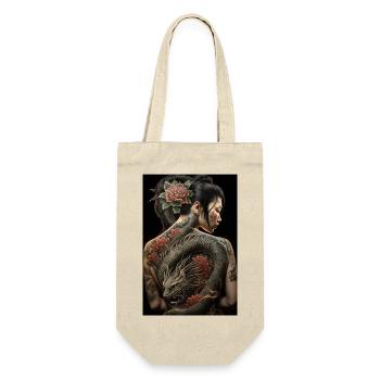 Geisha Yakuza Tattoo Japanese Dragon - Gift Bag for Bottles - nature - Front