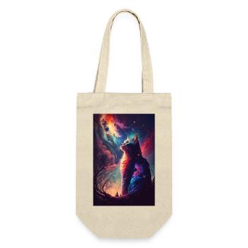 Wonderland Cosmos Cat Night Sky Space - Gift Bag for Bottles - nature - Front
