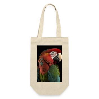 Papagei - Geschenkbeutel für Flaschen - Natur - Vorne
