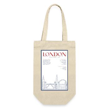 London - Geschenkbeutel für Flaschen - Natur - Vorne