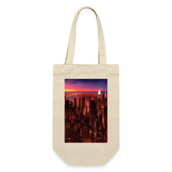 New York City Skyline - Geschenkbeutel für Flaschen - Natur - Vorne