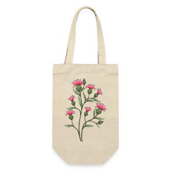 Blumen - Geschenkbeutel für Flaschen - Natur - Vorne