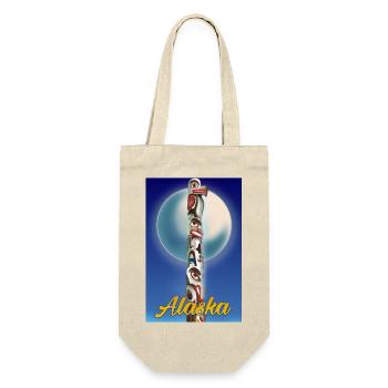 Alaska Totem Pole Reiseposter - Geschenkbeutel für Flaschen - Natur - Vorne