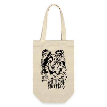 Loved by a Shetland Sheepdog Dogs Dogs Sheltie - Gift Bag for Bottles - nature - Front