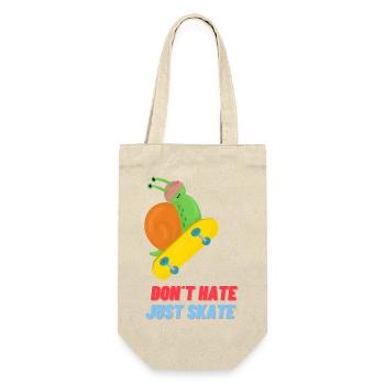 Don´t hate just skate - Geschenkbeutel für Flaschen - Natur - Vorne
