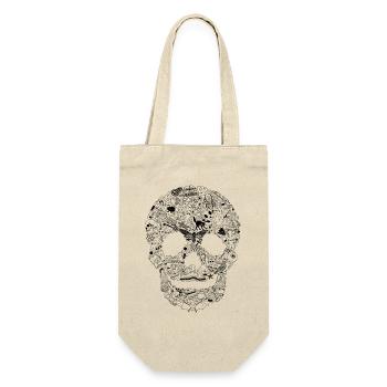 Gothic Skull Goth Style Dark Heavy Metal WGT - Gift Bag for Bottles - nature - Front