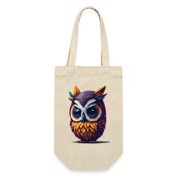 Owl 3 - Gift Bag for Bottles - nature - Front