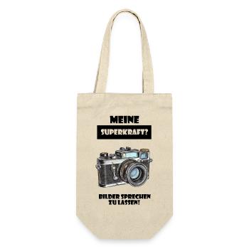 Meine Superkraft? Bilder sprechen zu lassen! - Geschenkbeutel für Flaschen - Natur - Vorne