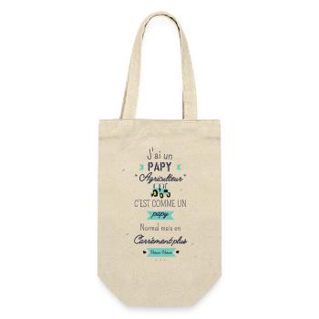 J'ai un papy Agriculteur carrément plus Vroumvroum - Sac à bouteille - nature - Devant