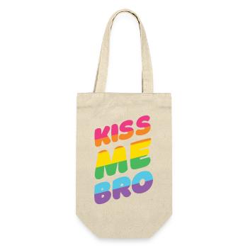 Mois de la fierté LGBTQ - Kiss Me Bro - Sac à bouteille - nature - Devant