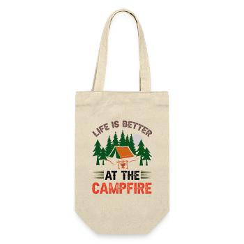 Life is Better at the Campfire - Gift Bag for Bottles - nature - Front