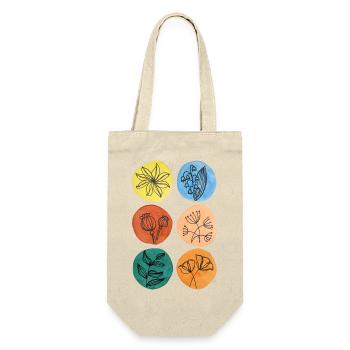 colorful flowers mother's day gift florist flora - Gift Bag for Bottles - nature - Front