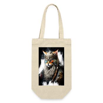 Chat viking en uniforme - Sac à bouteille - nature - Devant