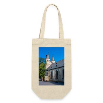historical building secondary school Ratsgymnasium - Gift Bag for Bottles - nature - Front