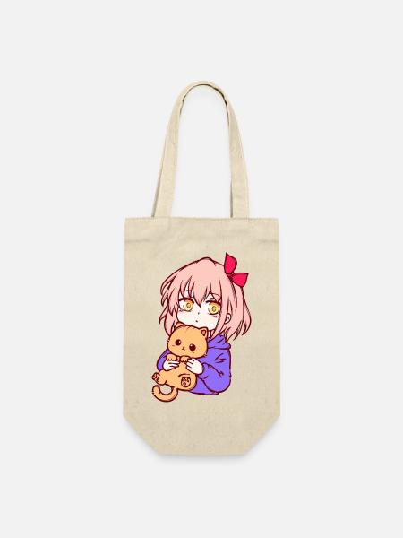 Mädchen Manga Japan Zeichentrick Anime Comic - Geschenkbeutel für Flaschen - Natur