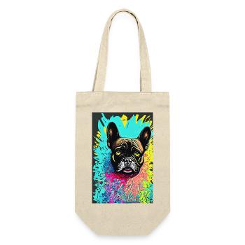 Modern Pop Art Print | colorful | French Bulldog - Gift Bag for Bottles - nature - Front