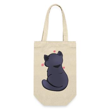 Funny Kawaii Black Cat, Annoyed Cat - Gift Bag for Bottles - nature - Front