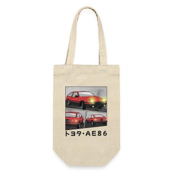 LAVA RED CAR COMIC / POP UP HEADLIGHTS HATCHBACK - Gift Bag for Bottles - nature - Front