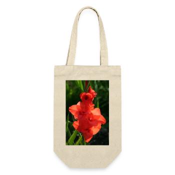 RED GLADIOLES - Gift Bag for Bottles - nature - Front