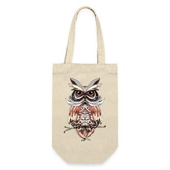 Vogel - Geschenkbeutel für Flaschen - Natur - Vorne
