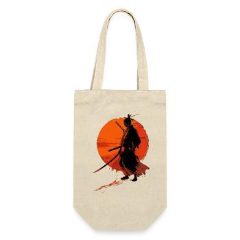 Samurai im Abendrot - Geschenkbeutel für Flaschen - Natur - Vorne