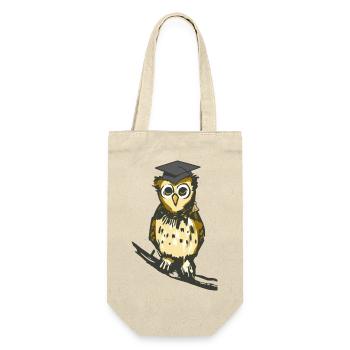 Owl Teacher Wise Wise Wisdom Clever Woodland Animals - Gift Bag for Bottles - nature - Front