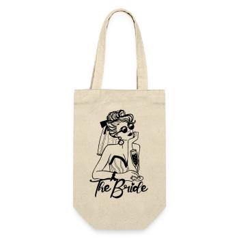 The bride - die Braut - Hochzeit - JGA - Gift Bag for Bottles - nature - Front