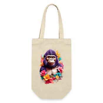 Gorilla V1 24 17 - Geschenkbeutel für Flaschen - Natur - Vorne