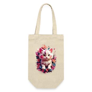 Cat Cat V1 24 03 - Gift Bag for Bottles - nature - Front