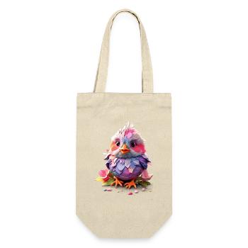 Vogel Bird V1 24 09 - Geschenkbeutel für Flaschen - Natur - Vorne
