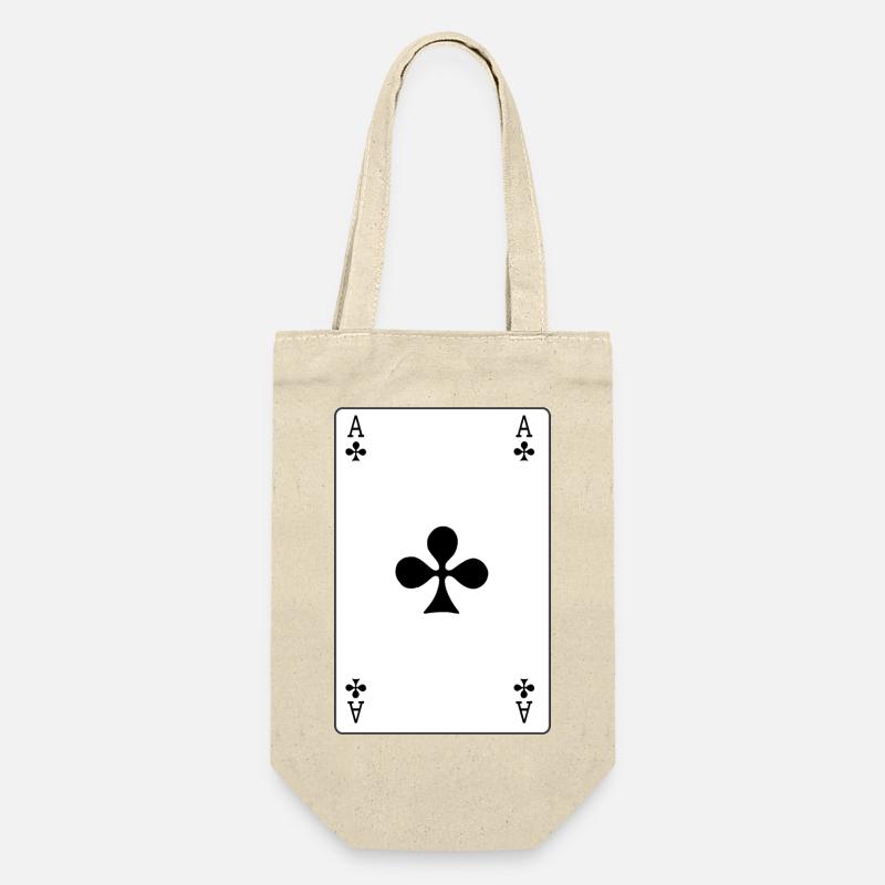 Carte à jouer As de Trèfle - Sac à bouteille - nature