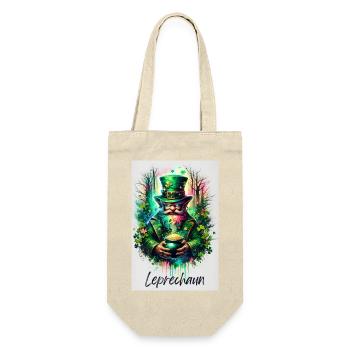 Leprechaun - Little People - Watercolor and Fairy - Gift Bag for Bottles - nature - Front
