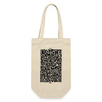 Laby Brik (black monochrome) - Gift Bag for Bottles - nature - Front