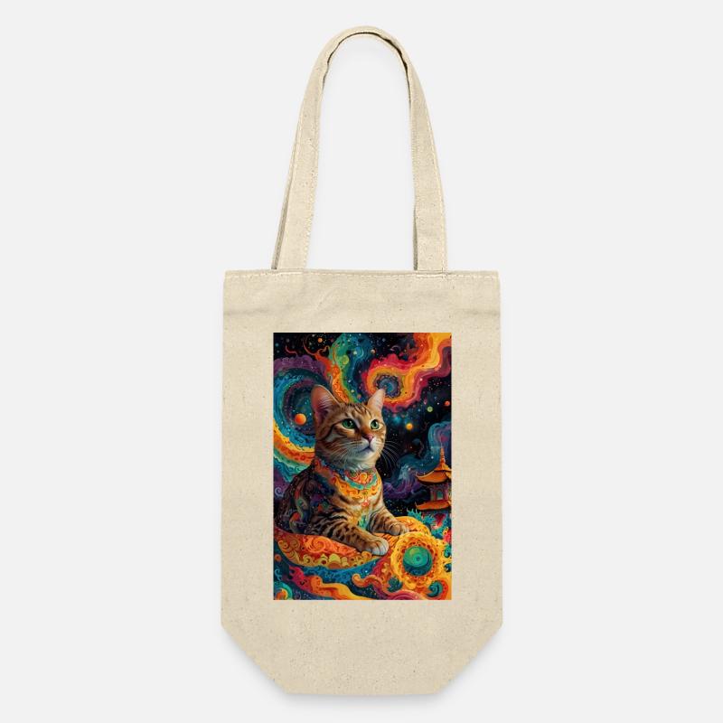 Chat Bouddha - Sac à bouteille - nature