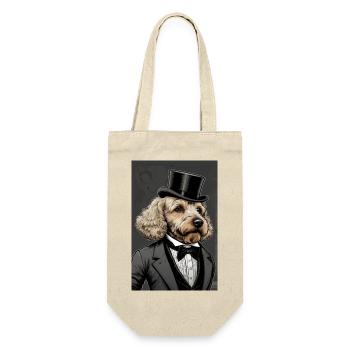 Aristocrat Poodle Bow Tie Costume - Gift Bag for Bottles - nature - Front