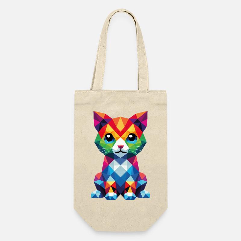 Design "Whisker Pixels" - Geschenkbeutel für Flaschen - Natur