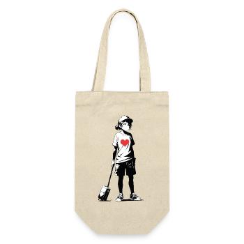 Street Art Girl 4534922 - Gift Bag for Bottles - nature - Front