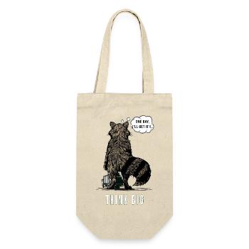 Racon dream, One day i'll get it, Think big - Gift Bag for Bottles - nature - Front