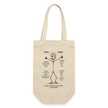 Hannah verkörpert Fürsorge - Geschenkbeutel für Flaschen - Natur - Vorne
