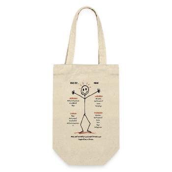 Miah schöpft Energie aus der Natur. - Geschenkbeutel für Flaschen - Natur - Vorne