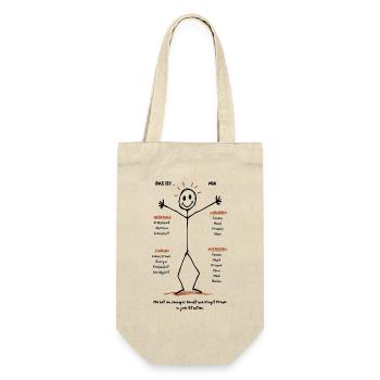 Mia ist pure Lebensfreude! - Geschenkbeutel für Flaschen - Natur - Vorne