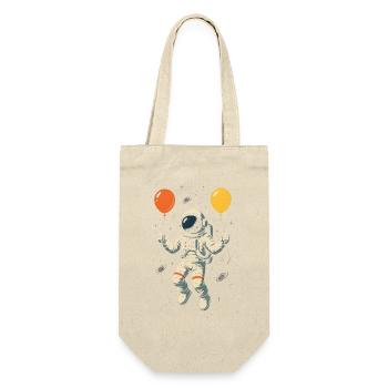Astronaut mit bunten Luftballons - Geschenkbeutel für Flaschen - Natur - Vorne