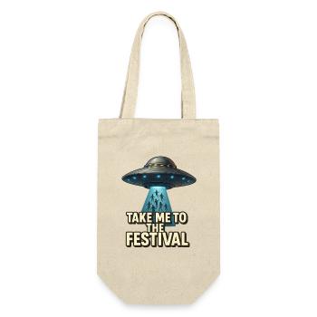 Take me to the Festival - Geschenkbeutel für Flaschen - Natur - Vorne