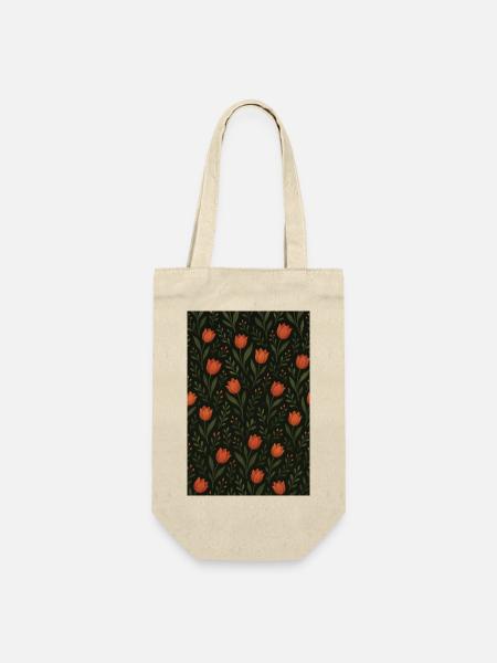 Motif Tulipe - Sac à bouteille - nature