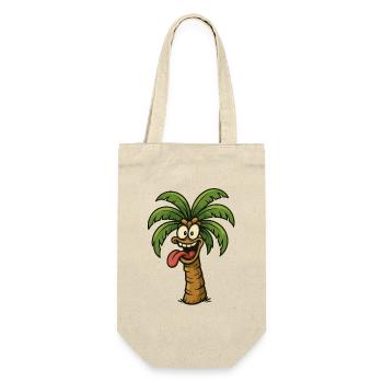 Verrückte Palme - Geschenkbeutel für Flaschen - Natur - Vorne