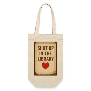 Be quiet in the library - Gift Bag for Bottles - nature - Front