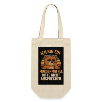 Morgenmuffel - Geschenkbeutel für Flaschen - Natur - Vorne